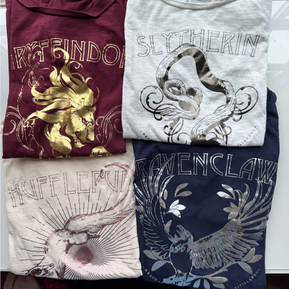H&M Hogwarts House Kids T-Shirts - Maroon, White, Navy